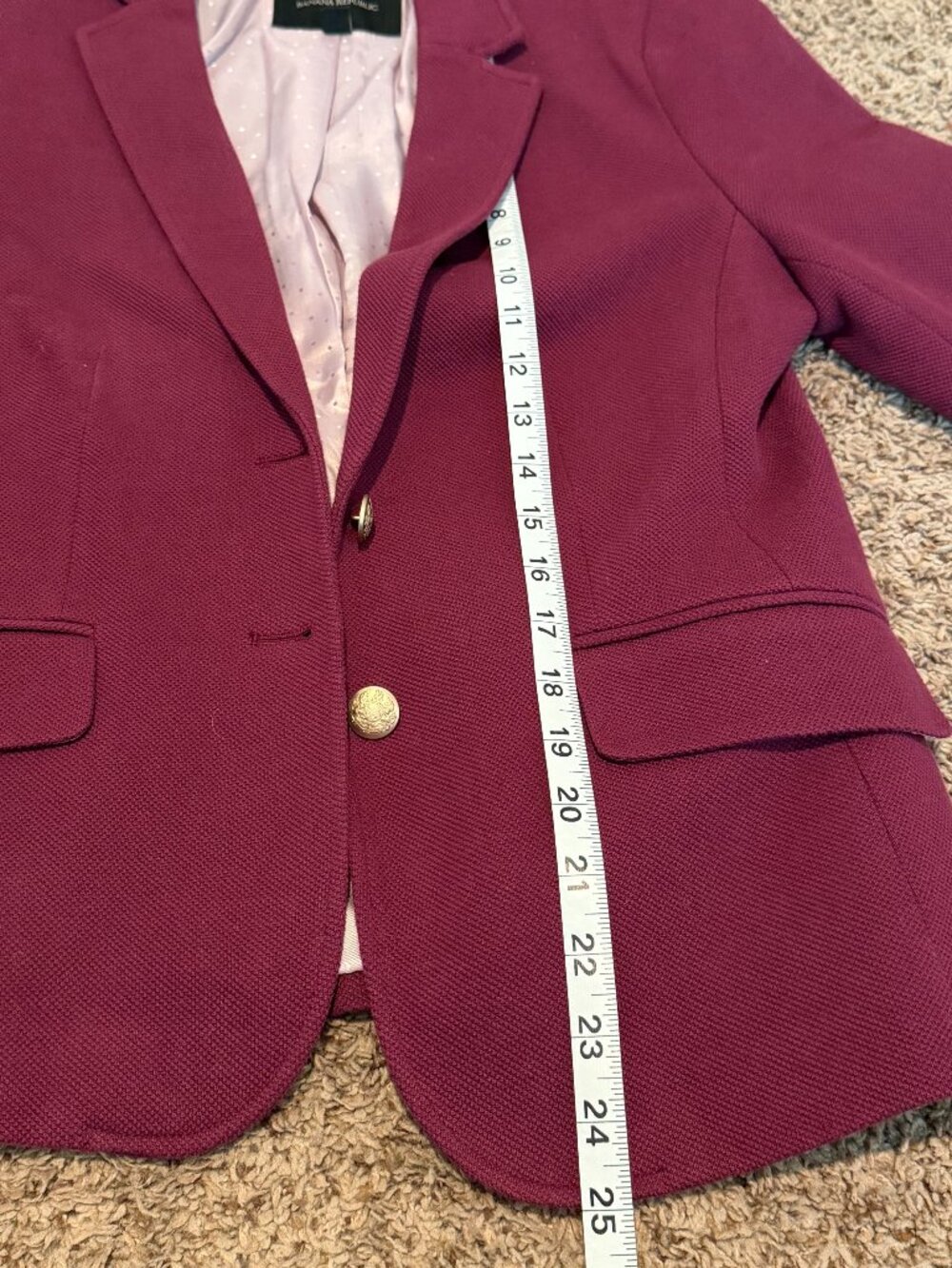 Banana Republic Factory Berry Polka Dot Blazer Size 6 - Picture 10 of 12